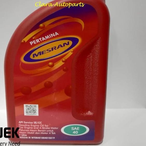 OLI MESRAN SAE 40 OLI MESIN PERTAMINA MESRAN OLI MOBIL MOTOR 4TAK 1LT