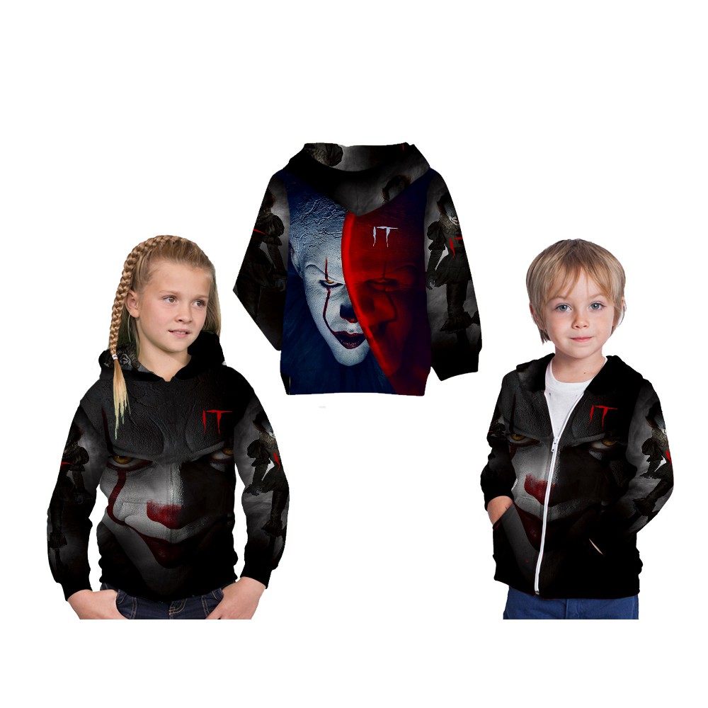 Jaket Anak Hoodie IT CHAPTER Two Pennywise Art 01 Terbaru Fullprint Custom