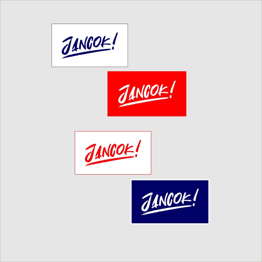 Stiker brand stiker distro Jancok bahan graftac