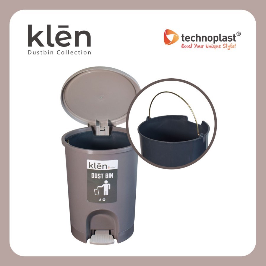 Jual Tempat Sampah Injak Bulat Lt Klen Dustbin Technoplast D Shopee Indonesia