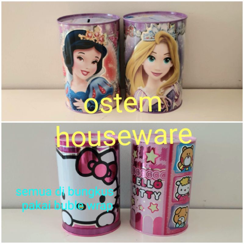 OBRAL TECHNOPLAST CELENGAN TIN CAN 102,DISNEY,HELLO KITTY,AVENGERS,POOH,TSUM,DINO,PRINCESS,SPONGEBOB
