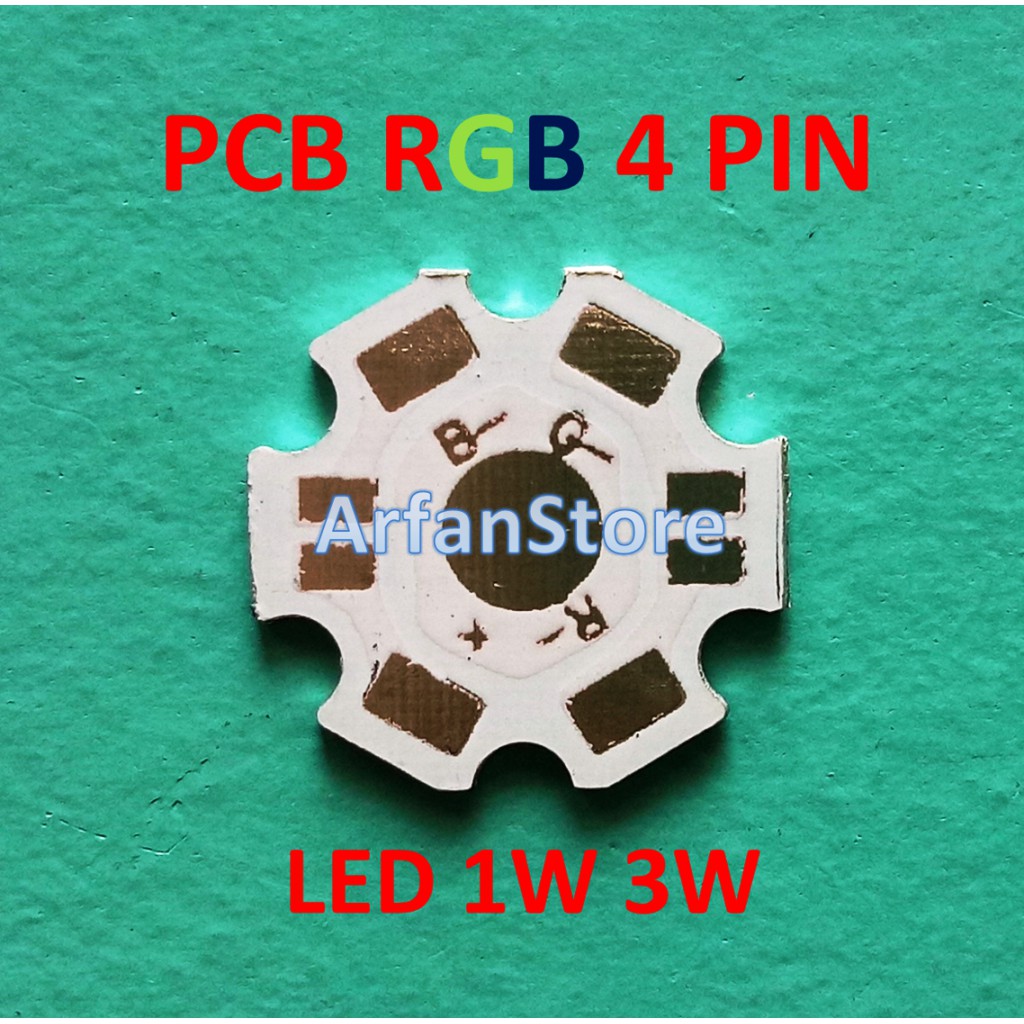 PCB Heatsink RGB 4 Pin LED 1W 3W Heat Sink Aluminium Plat Base HPL