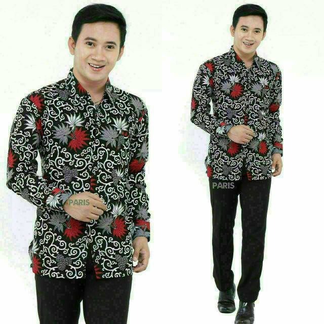 BATIK PRIA SIZE M L XL XXL BSWART BatiK HRB026 Kenongo Hem Panjang Padi Terbaru 2020