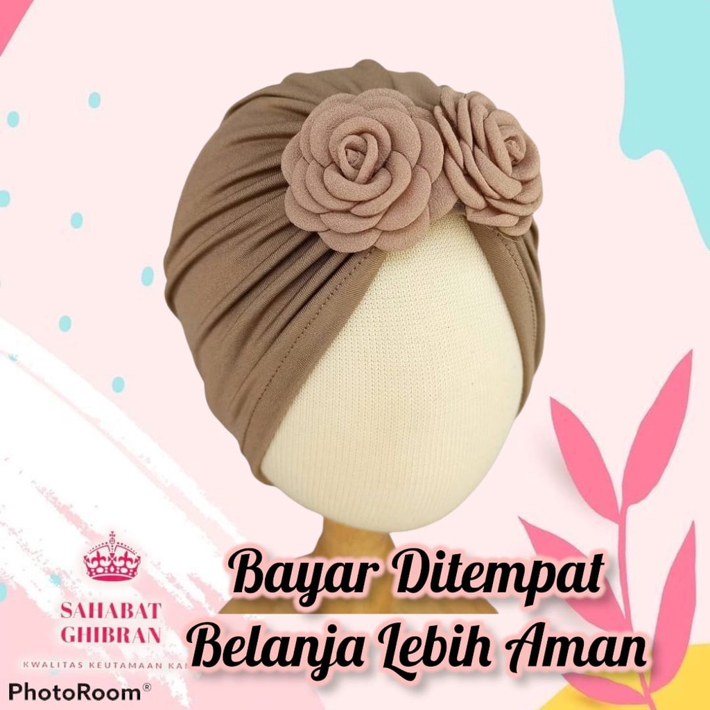 Turban Rose Turban anak turban anak perempuan turban bayi turban bayi perempuan turban bunga turban 