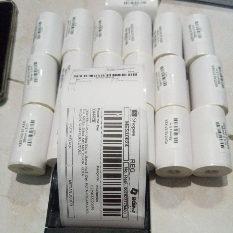 

kertas stiker bisa tempel ukrn 58 x 30mm pnjng 5m