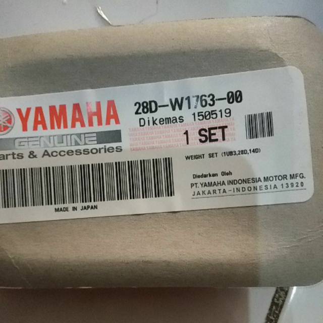 Roller Weight Set Yamaha Mio 28D W1763 00