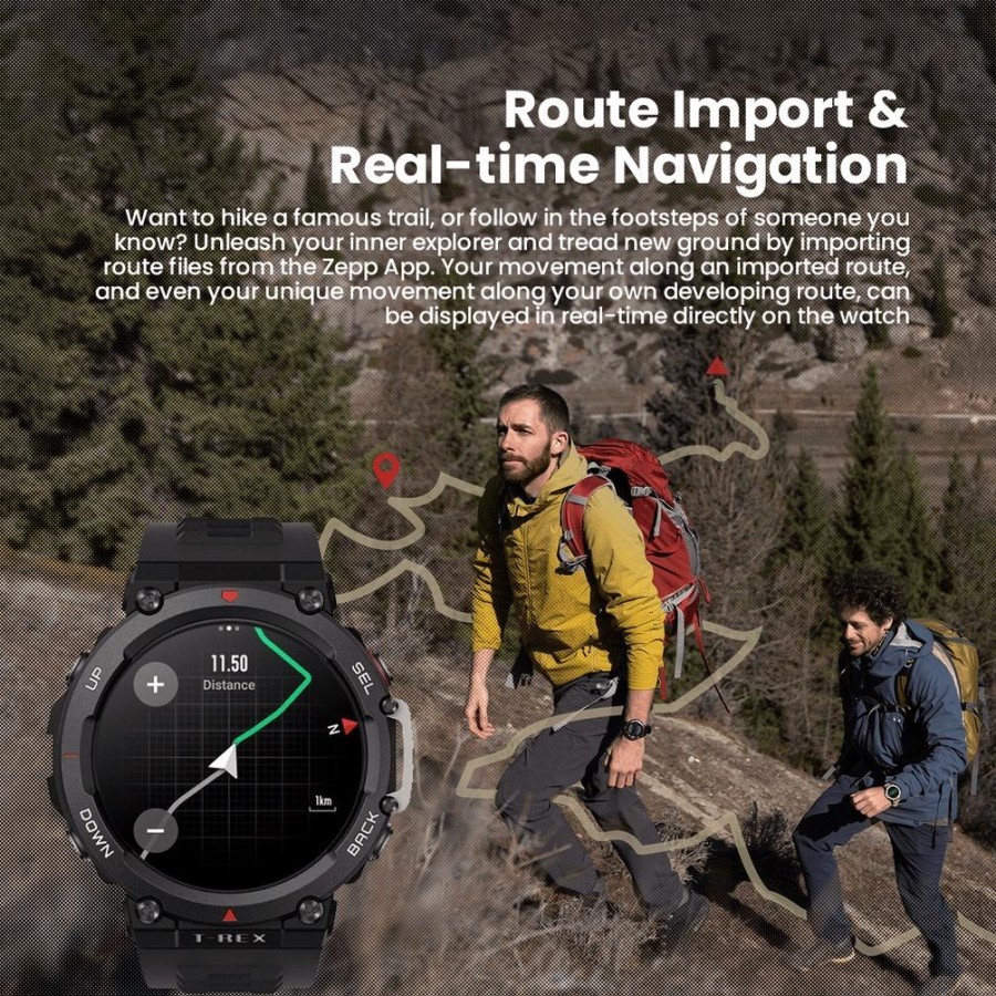 Amazfit T-Rex 2 Smartwatch 5 Satellite Navigation - Garansi Resmi