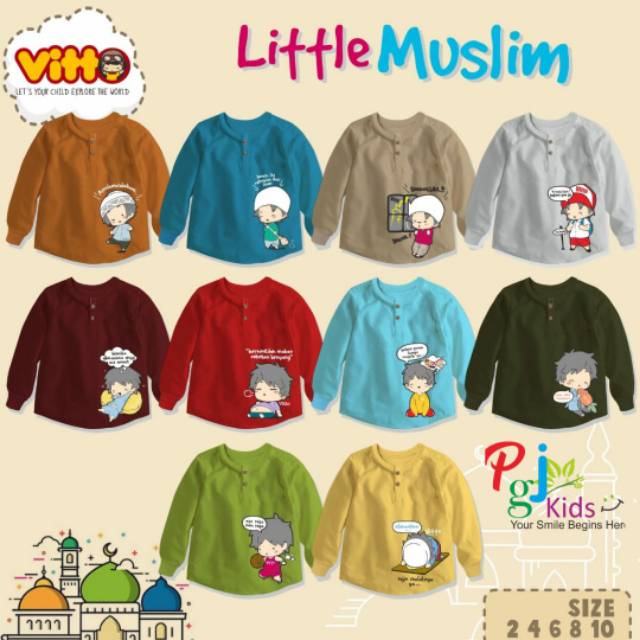 kaos anak little muslim
