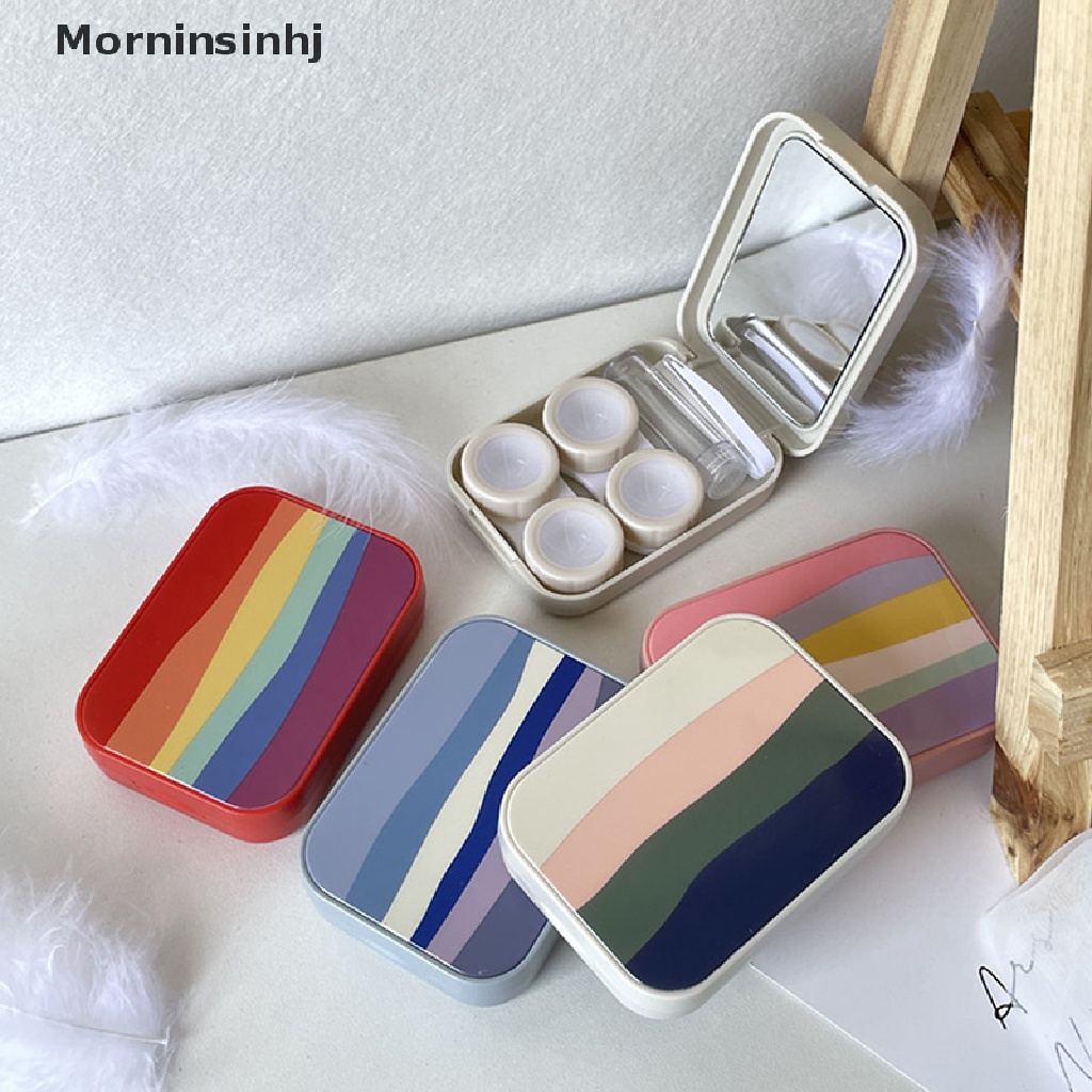 Mornin Kotak Softlens / Lensa Kontak Kecil Portable Seri Pelangi Untuk Musim Panas