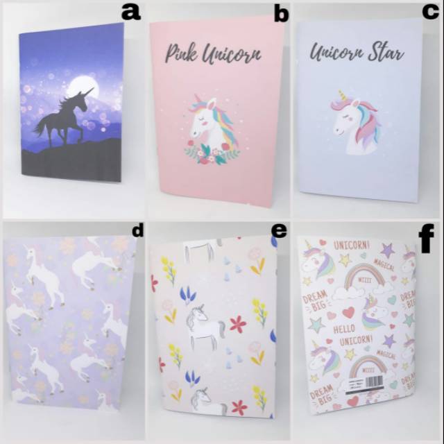 Buku tulis unicorn star pink unicorn buku catatan notes Buku tulis unicorn star pink unicorn buku catatan notes
