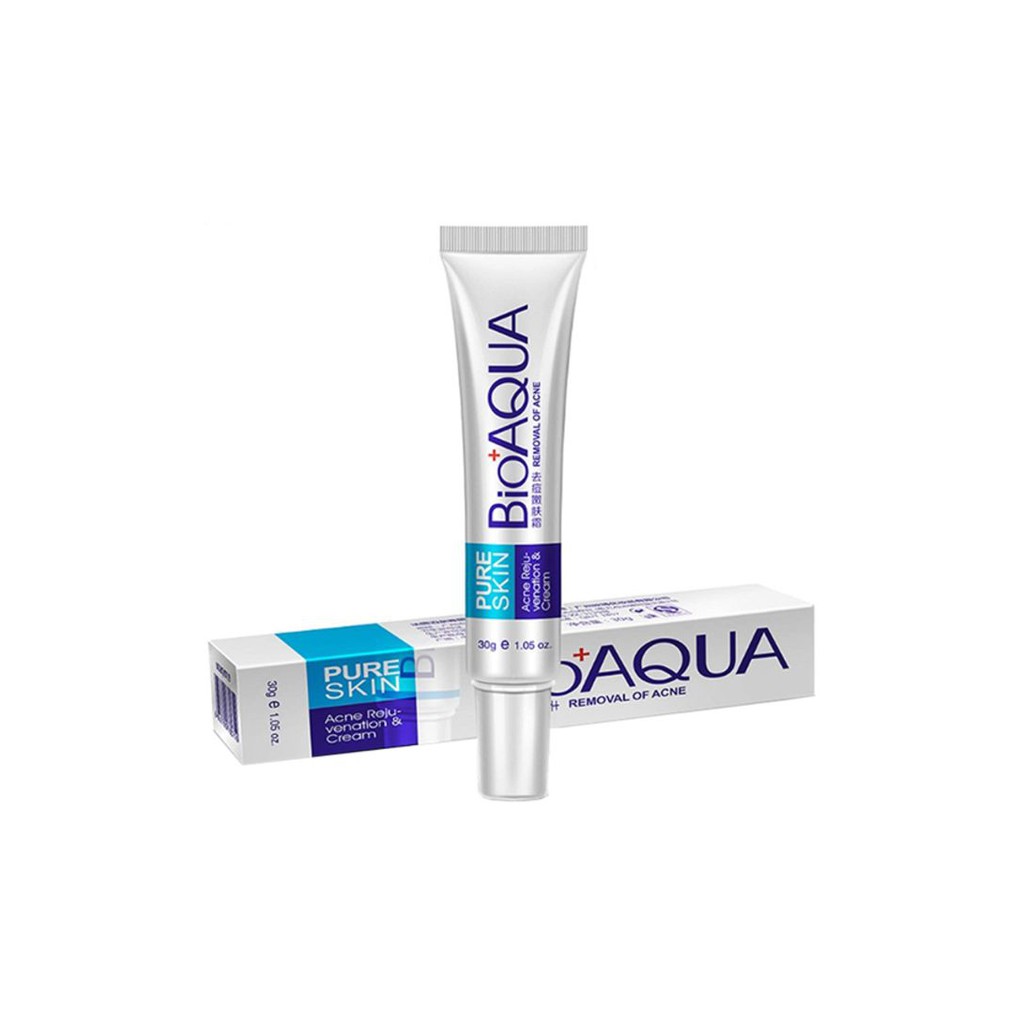 BioAqua Pure Skin Anti Acne Cream Penghilang Bekas Jerawat Flek Noda Hitam Komedo Oil Control