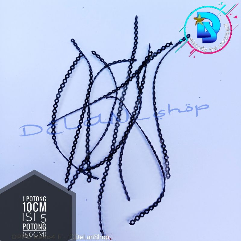 karet powerchain hitam. karet sambung behel gigi. 1 pack isi 5 potong