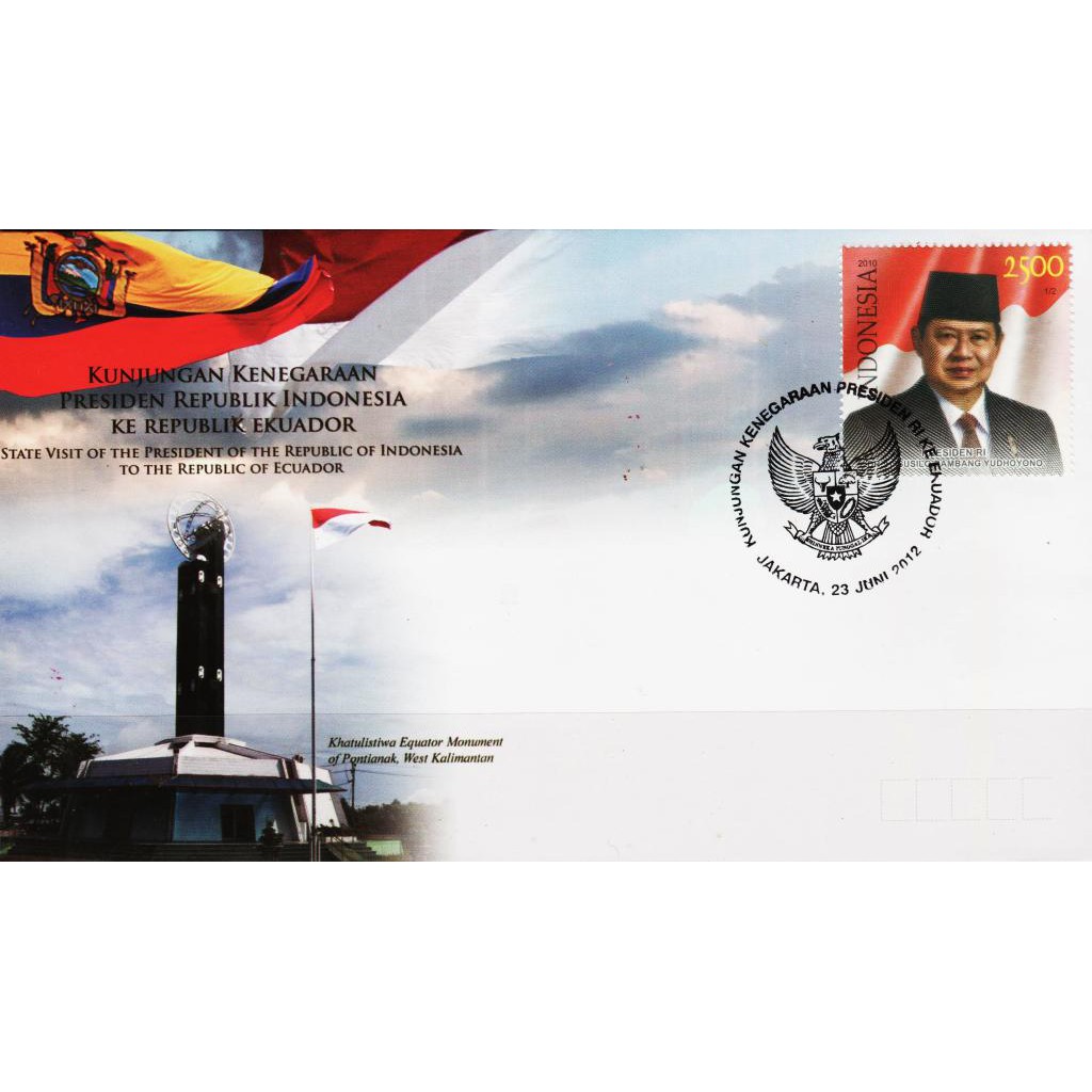 

Perangko Filateli A48 - Indonesia Commeorative Cover 23.06.2012 State Visit the President the Republ