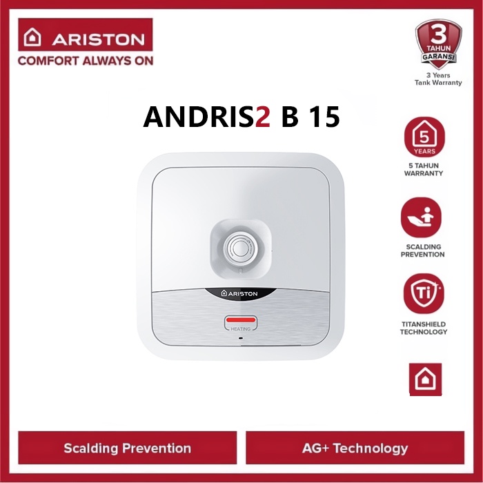 Ariston Water Heater 15 liter AN2 15B / Pemanas Air Andris AN2 15 B