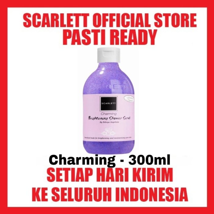 SCARLETT Whitening SHOWER SCRUB CHARMING Sabun Mandi