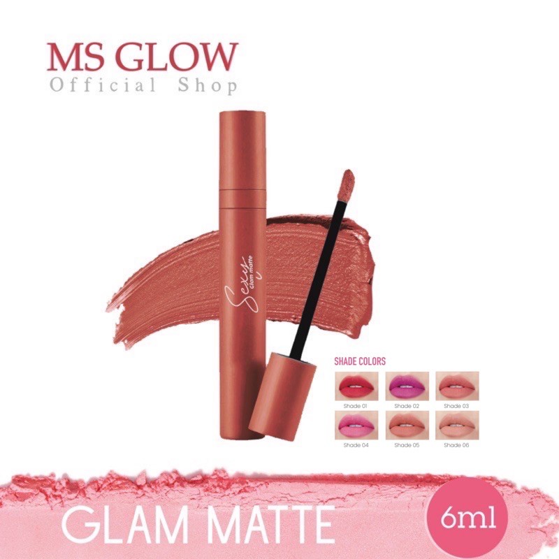 MS Glow Sexy Glam matte/ Lipstik MS Glow Terbaru Original