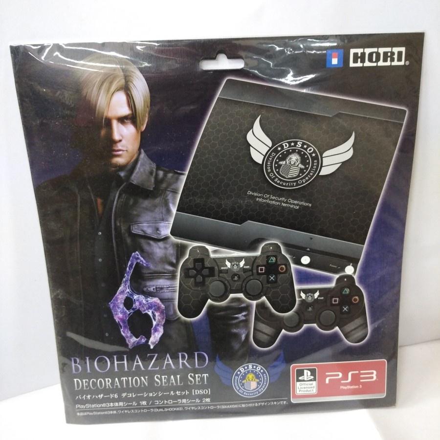 HORI Vinyl Skin Stickers Stiker Wrap for PS3 Slim Biohazard 6