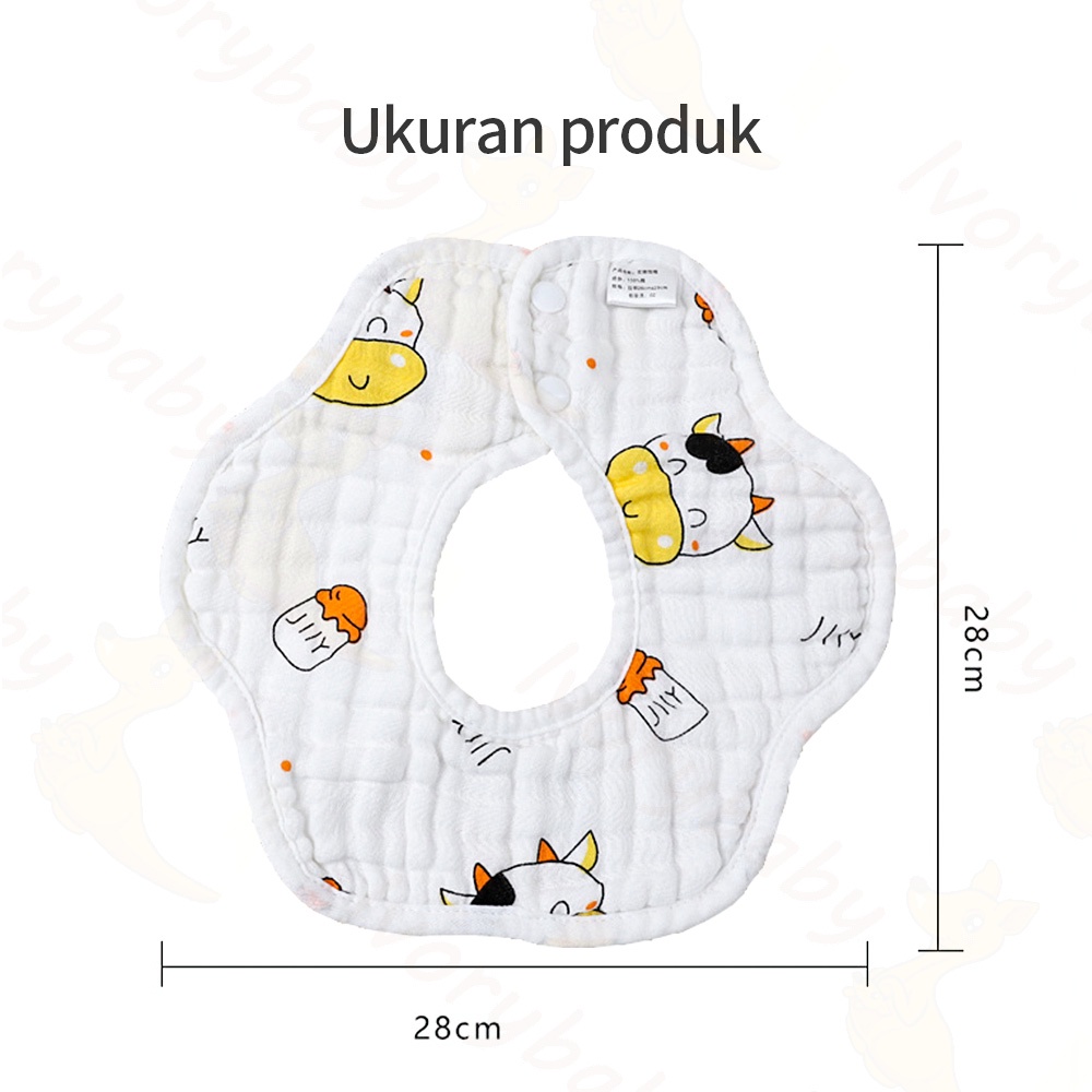 Ivorybaby Celemek bayi bibs slabber bayi BPA free