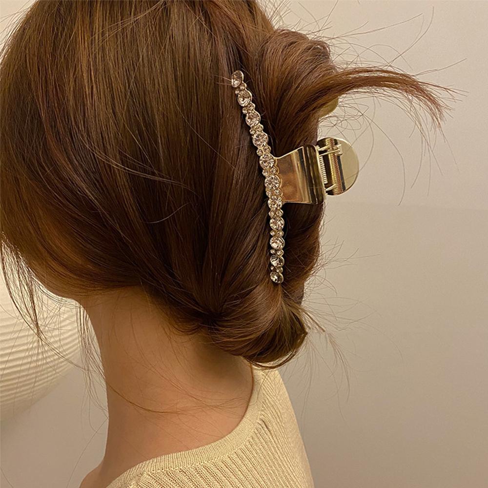 Needway   Mutiara Rambut Cakar Fashion Gadis Penuh Mutiara Logam Retro Aksesoris Rambut