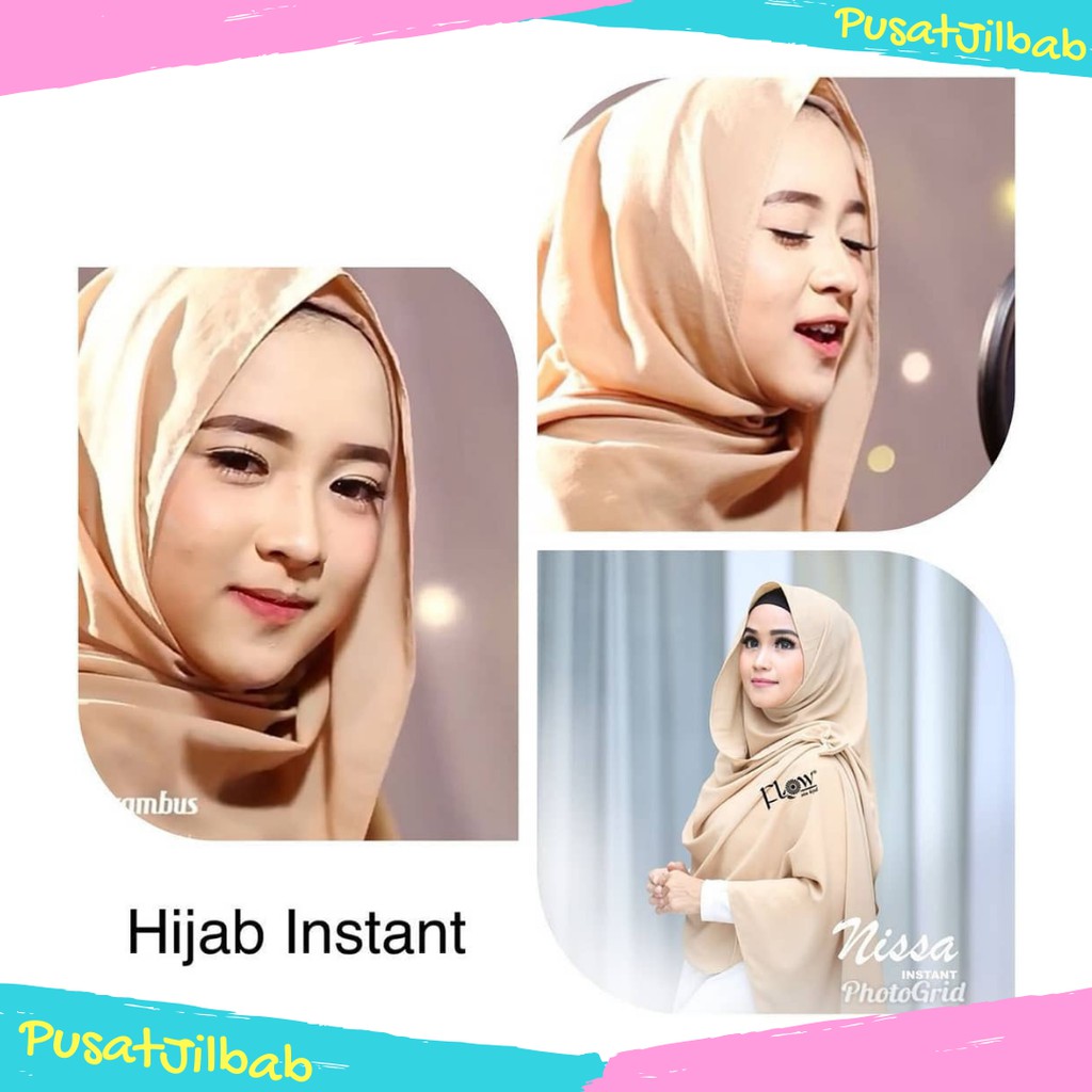 Hijab Pastan Jilbab Pashmina Instan Kerudung Amira Instan Shopee