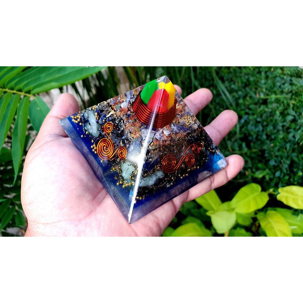 ORGONITE PYRAMID 4 ELEMENT WIND WATER FIRE EARTH | PIRAMIDA ORGONITE