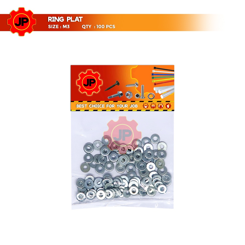 RING PLAT M 3 - RING PLAT BAUT M3 ISI 100 PCS