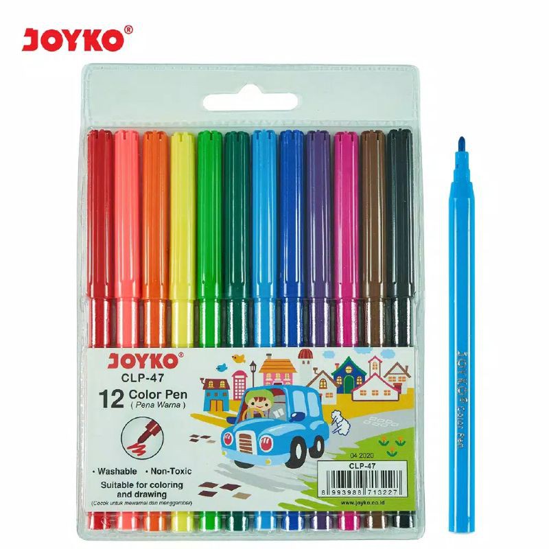 

Color Brush Pen Pena Kuas Warna Joyko CLP-47 12 Warna Color
