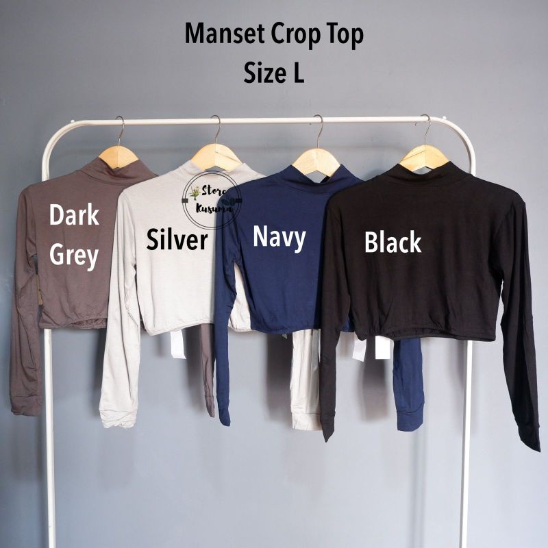 Manset Crop Top Bahan Rayon ukuran L