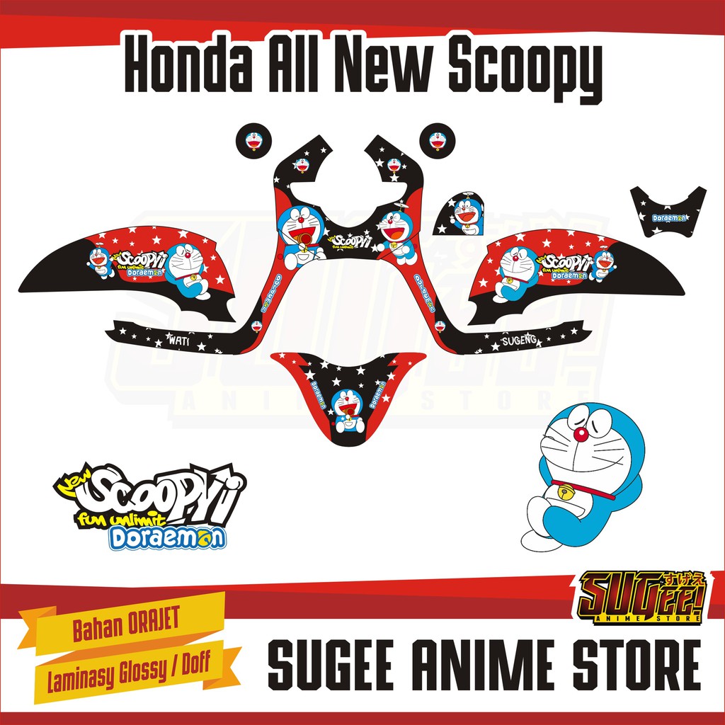 Sticker Anime Decal Motor Honda All New Scoopy Naruto Shopee Indonesia