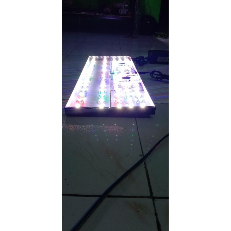 Lampu Led Aquarium Aquascape Diy Hpl 36 Watt 2 Mode 2 Kipas Pendingin 50cm-80cm