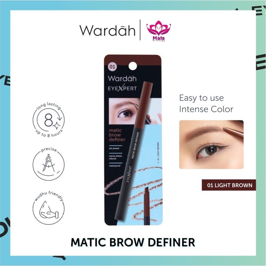Wardah EyeXpert Matic Brow Definer - Pensil Alis Anti Air Tahan Lama
