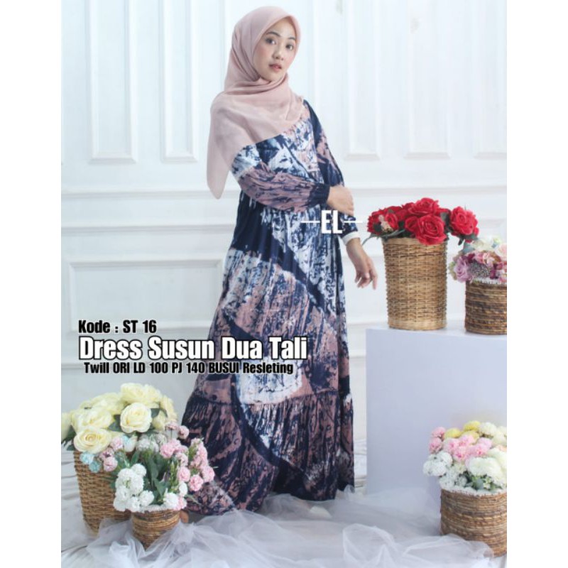 Gamis Twill ori susun tali M