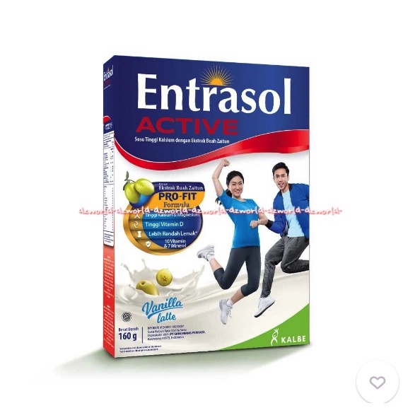 Entrasol Active Pro-fit Profit 160gr Rasa Vanilla Latte Mochaccino Susu Kalsium Untuk Remaja Rasa Vanila Mocha Cappucino Entrasoll Aktif