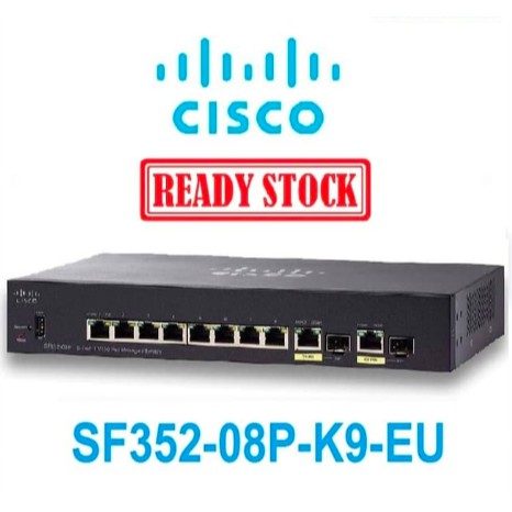 Cisco SF352-08P-K9-EU Cisco SF352-08P 8-port 10/100 POE Managed Switch