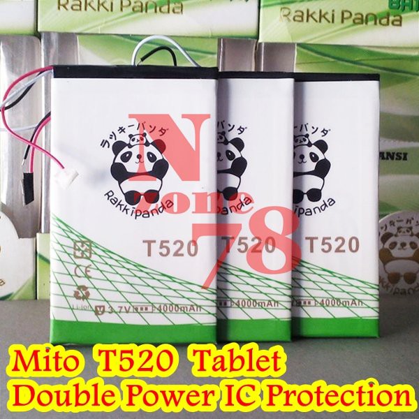 BATERAI MITO T520 TABLET DOUBLE POWER PROTECTION GARANSI 1 TAHUN