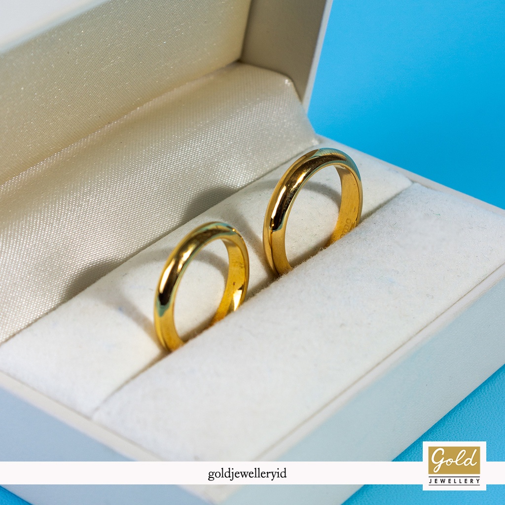 Cincin nikah emas kuning 750 17k - II7510062200 - wedding ring