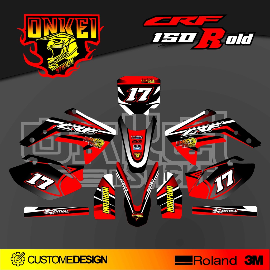 DECAL STICKER CRF 150 R OLD RD