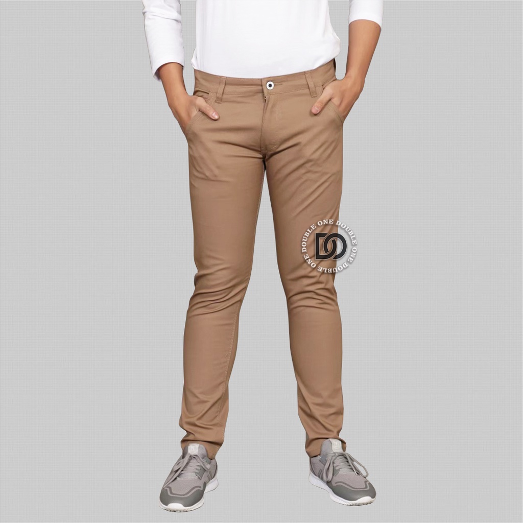 CELANA CHINO PRIA ORIGINAL FIFTEEN DENIM - CHINO PANJANG COWOK KATUN STRECTH MERAL - CHINO SLIMFIT STRETCH