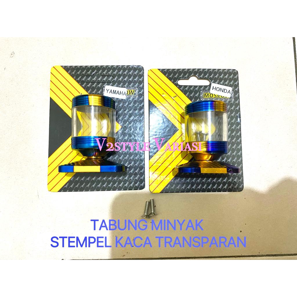 TABUNG MINYAK REM DEPAN STEMPEL KACA TWOTONE BAKARAN MOTOR HONDA YAMAHA MATIC BEBEK ORIGINAL LEXI AEROX FINO VIXION MIO XRIDE JUPITER XMAX SOUL NMAX  SCOOPY CBR BEAT PCX ADV SUPRA VARIO FERZA REVO BLADE SPACY KARISMA WIN NOVA