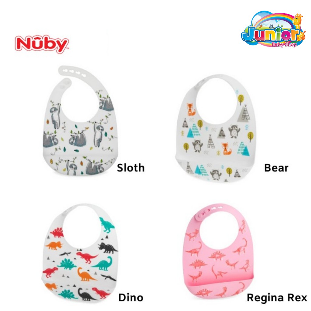 Nuby Silicone BIb Print