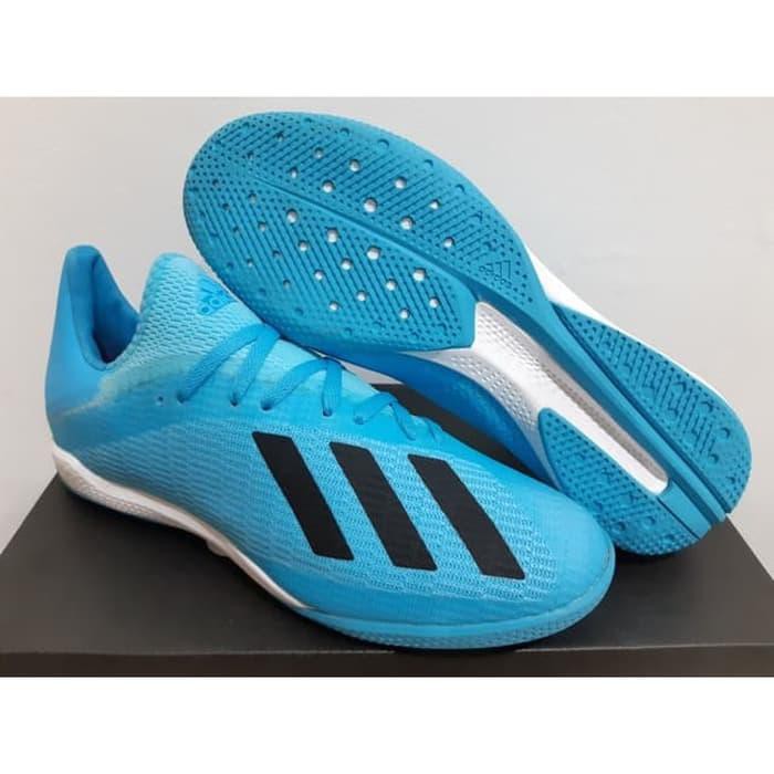 Sepatu Futsal Adidas X 19.3 IN Bright Cyan Black Pink