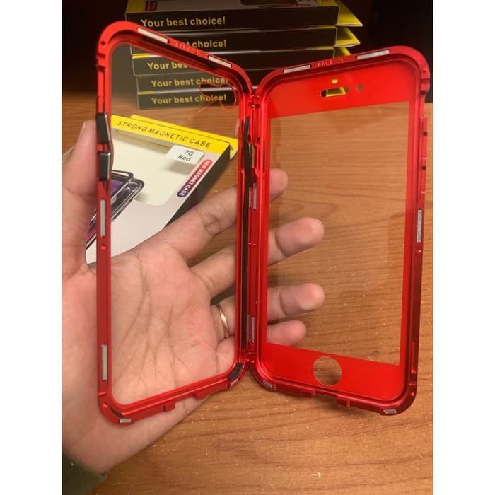 case magnetic iPhone 7 8 7+ 8+ X Xs XR Xs Max full body depan belakang