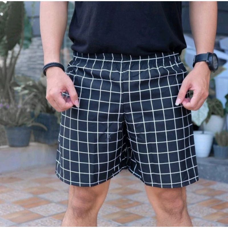 celana boxer tartan 1paket isi 5celana