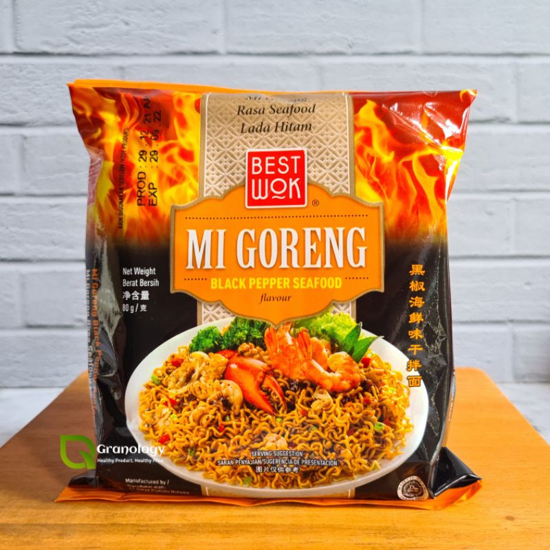 Best Wok Mie Goreng Instan Blackpepper Seafood 85 gram