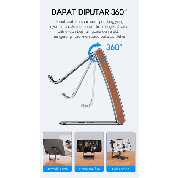 Vivan VH02 Aluminium Foldable Universal Holder Phone Tablet (new VH01)