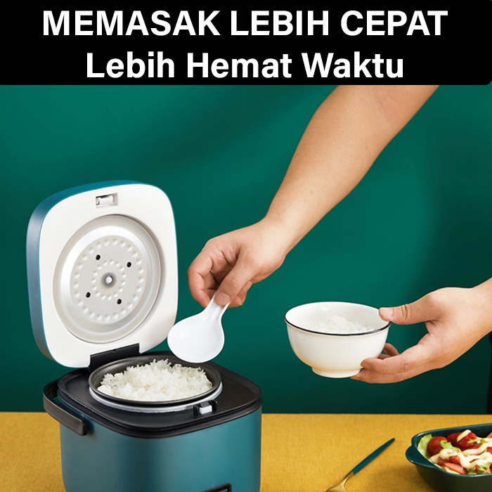 【COD+Dalam stok+Pengiriman Cepat】Smart Rice Cooker Mini 0.8L  Penanak Nasi Penanak Nasi Mini  200 watt Rice Cooker magic comportable/Travel Version/ Pelajar Version Green/Whtie