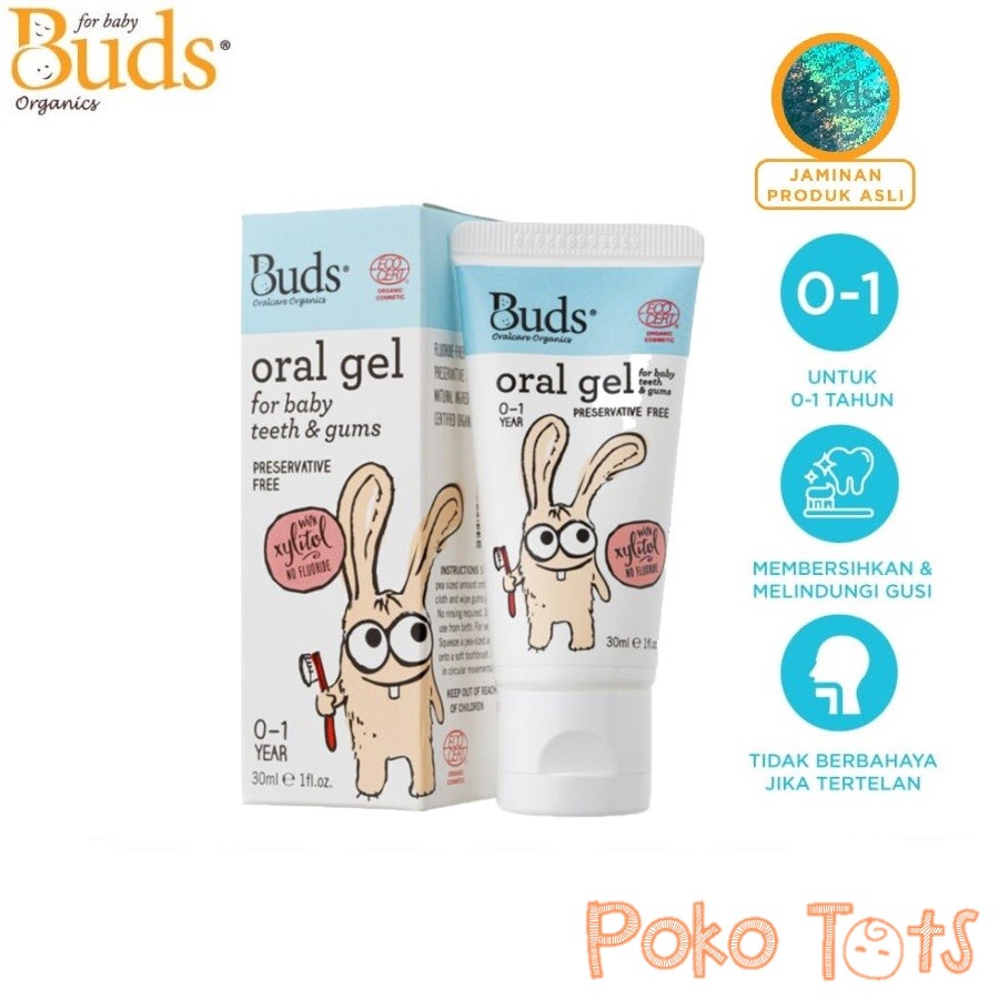 Buds Organics Oral Gel for Baby Teeth &amp; Gums (0-1 year) 30ml Pasta Gigi Odol Bayi BOO Oralcare Organic WHS