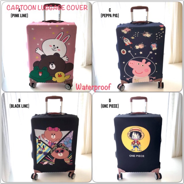 READY STOCK  CARTOON LUGGAGE COVER