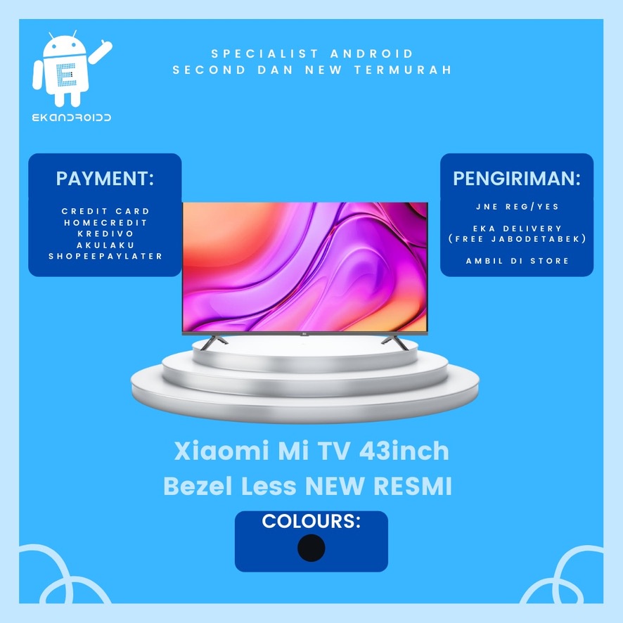 XIAOMI MI TV 43inch BEZEL LESS NEW RESMI