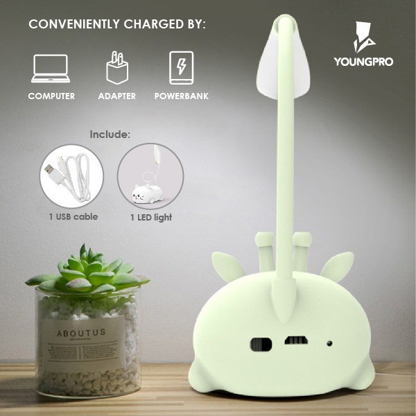 YOUNGPRO LAMPU MEJA PORTABLE KARAKTER GIRAFFE - YLE-09